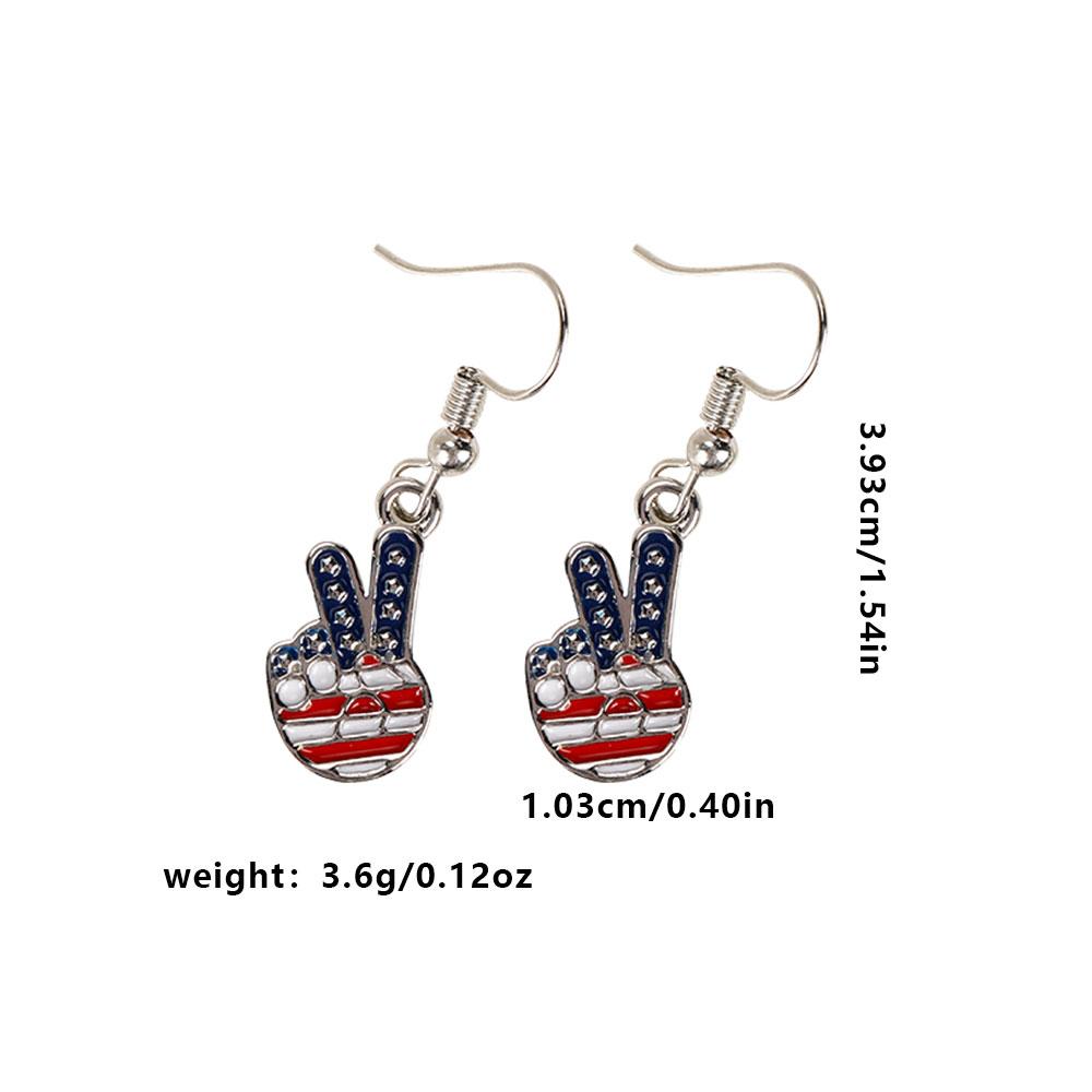 1 Pair American Flag Butterfly Boots Yeah Cowboy Hat Angle Wing Drop Earrings For USA Patriot Party Jewelry Festival Gift