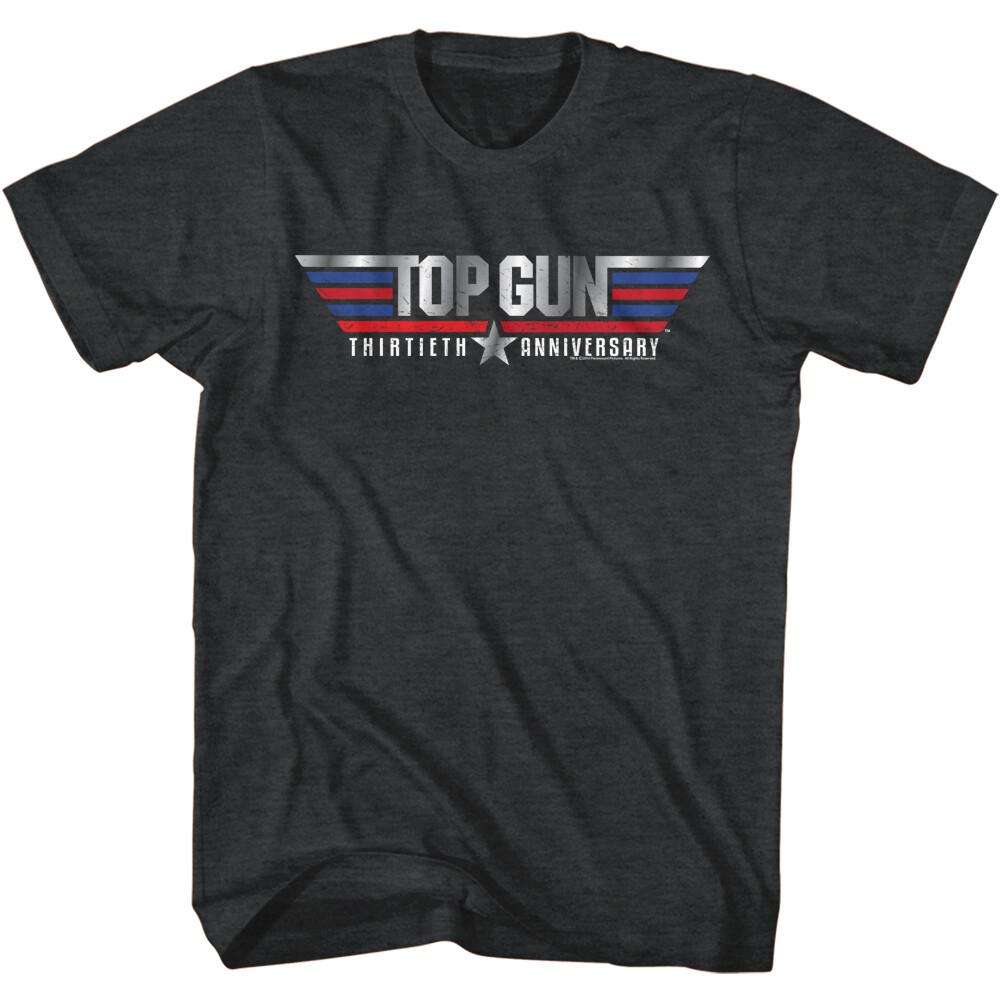 Top Gun Thirtieth Anniversary Movie Logo Red White & Blue Men s T Shirt M