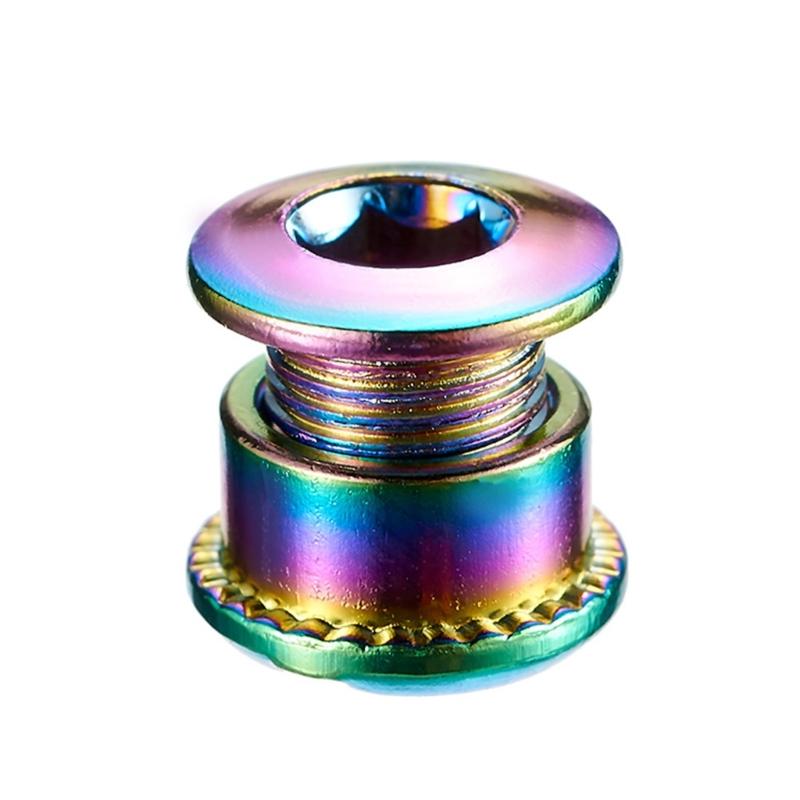 AntiRusts Chainring Screws Versatiles Steel Chainring Nut Bicycles Lock Screws for Durability and Enhancing Performances