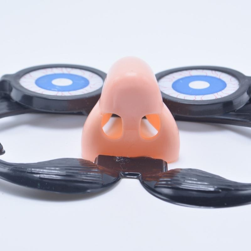 Funny Nose Glasses with Fake Mustache, Big Nose Glasses Eyeball Glasses with Nose and Mustache for Halloween Parties