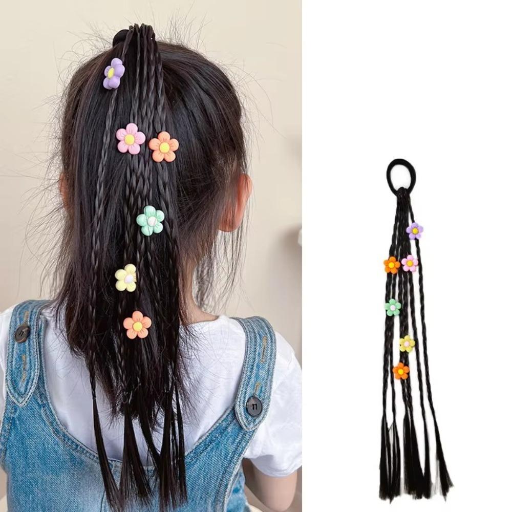 

Sweet Cool Pentagram Flower Wigs Lovely Boxing Braid New Ponytail Headbands Girls 2