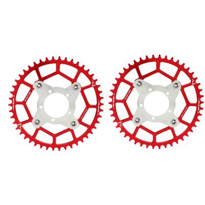 2pcs 104BCD Chainring Adapter Tooth Plate Aluminum Alloy 46T Mid Drive Motor Conversion Base Set for Bafang for