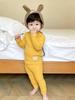 Unisex Baby Cotton Thermal Set: Cozy Brushed High-Neck Top & Trousers for Autumn/Winter