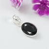 Black Onyx Pendant, 925 Silver Pendant, Handmade Pendant for Gift, Oval Faceted Onyx Bezel Pendant, Birthstone Pendant