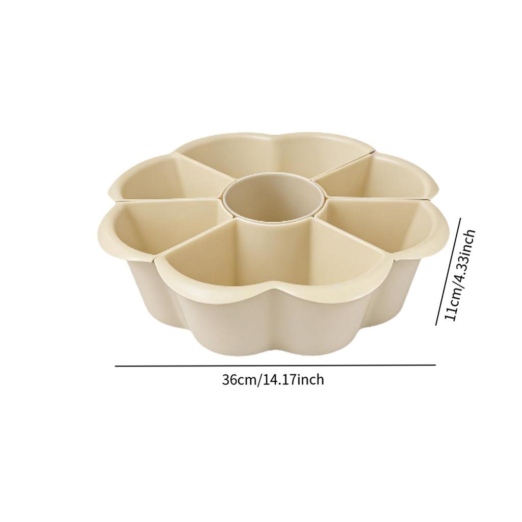 Veggie Tray Divided Serving Tray for Household Thanksgiving Family Gathering Multipurpose Rotating Hot Pot Vegetable Platter