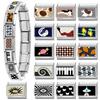 New Cute Colored Cats Dogs Leaf Italian Charm Fit 9mm Stainless Steel Women DIY Bracelet Fashion Jewelry