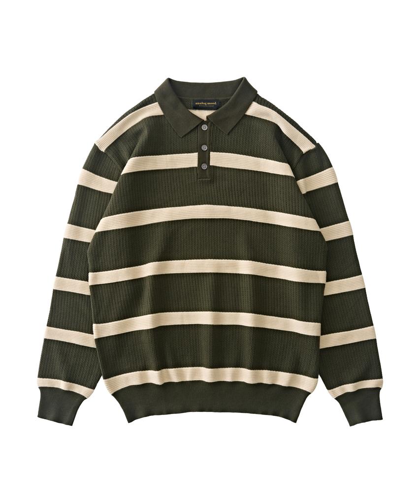 ANALOG MOOD Modern Striped Knit (Khaki)