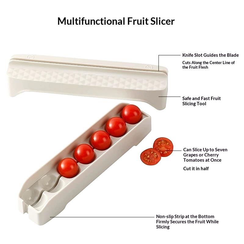 1PCS Little Tomato Slicer Multifunctional Fruit Cherry Grape Tomatoes Splitter Slicer Gadgets Artifact Kitchen Accessories