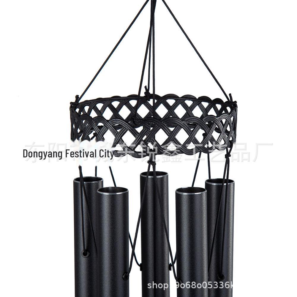 

Алюминиевый подвесной колокольчик для улицы - черное украшение для сада