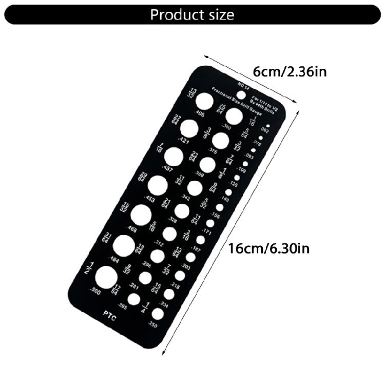29 Holes Drill Bit Size Gauge Measuring Tool for Accurate Measurement Index Gauge Tool Metric/Inch Drill Bit Gauge