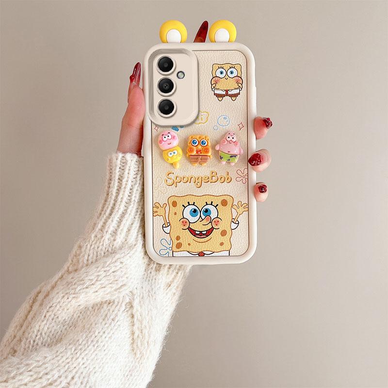 KEYSION Cute Ear 3D Cartoon Case for Samsung S23 FE 5G with Bracelet Soft Silicone Shockproof Phone Back Cover for Galaxy S23 FE