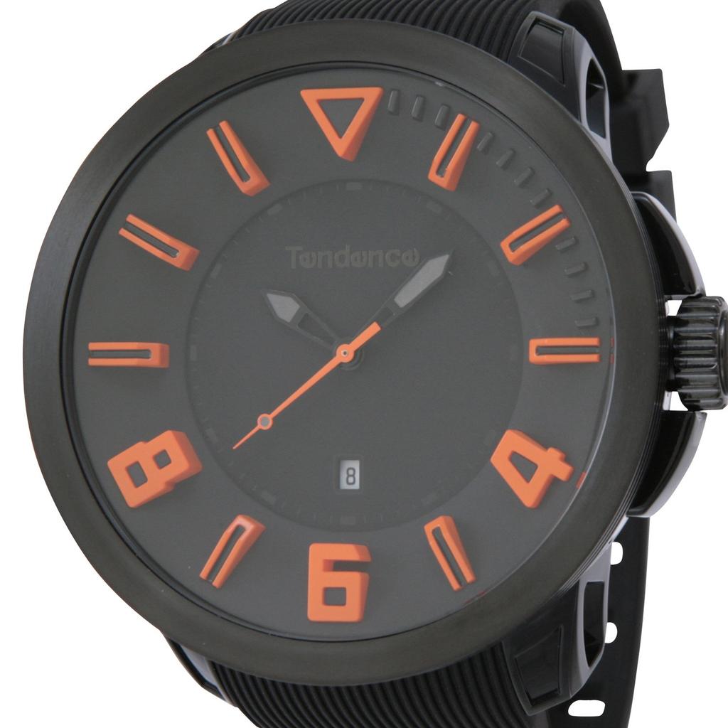 Tendence Gulliver Sport Black Dial X Orange [Tendence] Watch, Indices, 10ATM, 50mm, TT530003, Men's