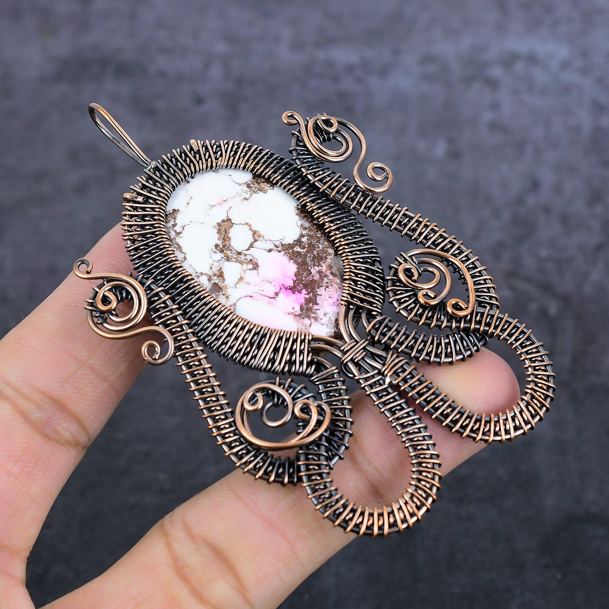 

Wild Horse Handmade Copper Wire Wrap Jewelry Pendant 3.55 O8Q40