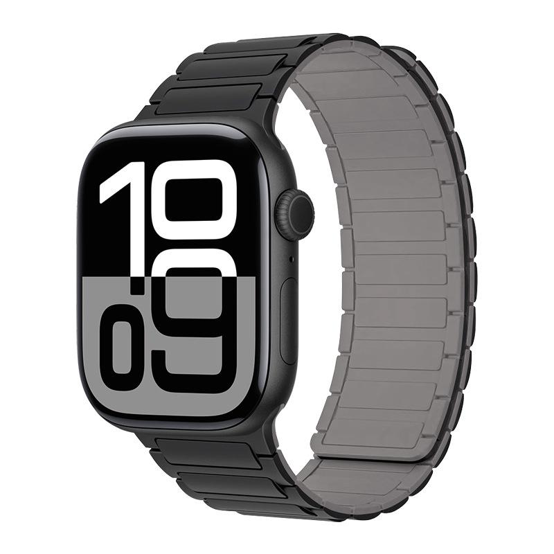 Magnetic Silicone Band for Apple Watch Ultra 3 2 49mm 46mm 42mm 45mm 44mm 40 41mm Strap IWatch Series 11 10 9 8 7 6 SE Bracelet