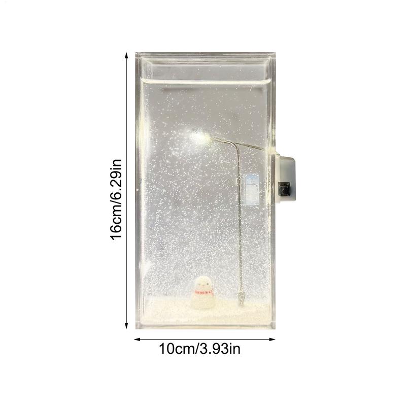 Snow Scene Night Light Desk Light DIY Christmas Crafts Snowman Snowy Night Lamp Home Decor Arts Crafts Night Street Lamps