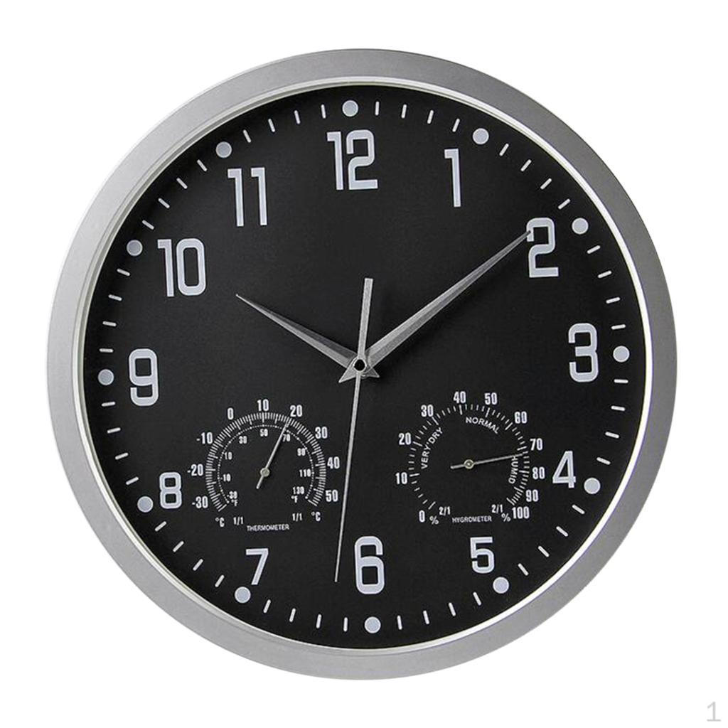 

High Brightness Metal Wall Clock Hanging Round Quartz 14inch Style03