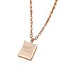 Charm Jewelry, Rose Gold Good Luck Good Luck Letter Nameplate Anti-Allergic Non-Fading Cast Steel Necklace
