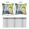 Ricked and Mortys Pillow Case  Comfy Pillow Cover For Living Room Sofa Retro Trendy Pillowcases