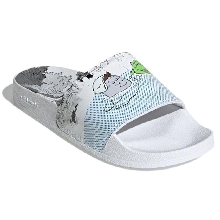 Monsters Inc. X Adidas Adilette Lite Mike & Sulley Unisex Sneakers White Cloud-White Core-Black GX0995