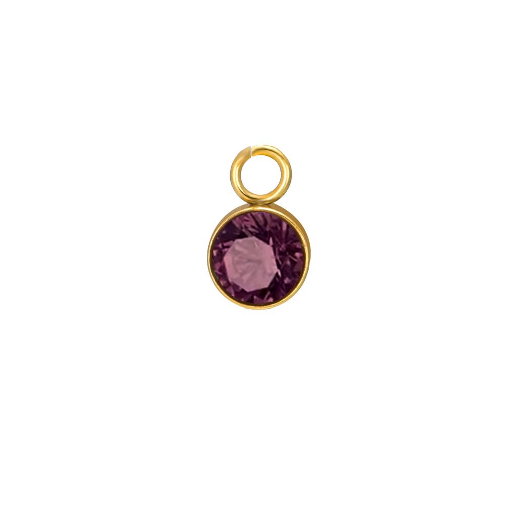 5 pcs/lot 5mm Colorful Crystal Birth Month Stone Charms Stainless Steel Pendant For Necklace Bracelet Making Birthday Jewelry