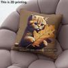 Autumn Fall Cute Cat Leaf Throw Pillow Covers Pattern Cushion Cover Suitable For Sofa Bedroom Car Pillow Cover