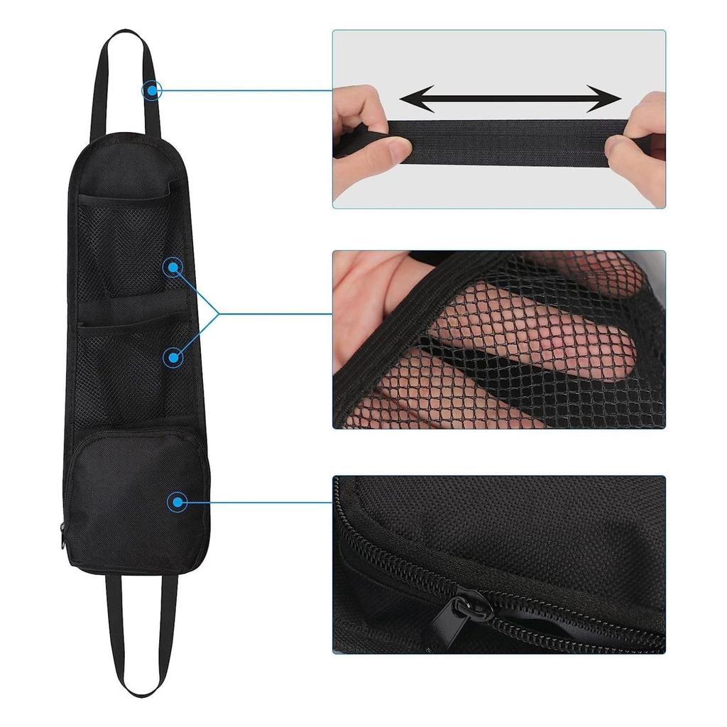 Itisyou Car Seat Hanging Storage Mesh Side for Storing Cell Universal Ideal for Sedans and SUVs Bag, Multi-Pocket Organizer, Phones, Keys, Glasses,