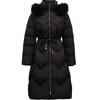 VEROMODA Women's 2024 Autumn Textured Down Jacket with Raccoon Fur Collar