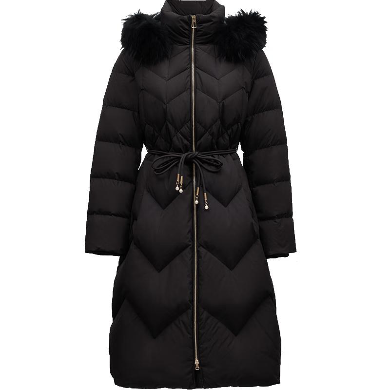 

VEROMODA 2024 Autumn Textured Raccoon Fur Collar Down Jacket S