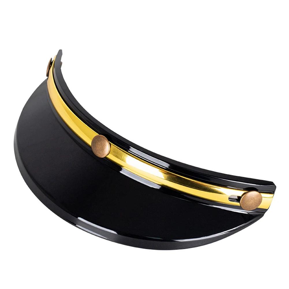 3 Snap-Button Retro Motorcycle Helmet Sun Shade Protector Retro Open Face Flip Up Down Shield Visor Modified Parts