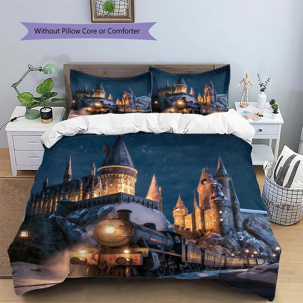 Set Copripiumino Trapuntato con Fantasia Cartone Animato Federa Decorazione per la Casa Regalo di Compleanno (1 * copripiumino + 2 * federa, senza nucleo)