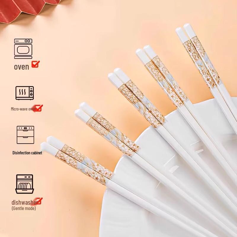 Ru Han Ceramic Chopsticks Set with Rice Spoon and Holder