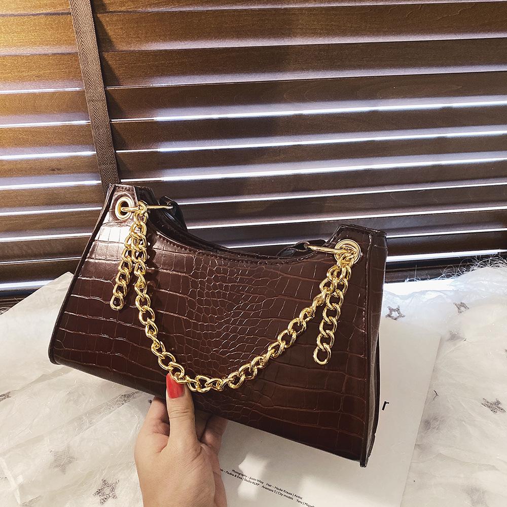 SCIONE Net Red Small Black Bag Female 2019 Autumn and Winter New Fashion Retro One-shoulder Armpit Bag