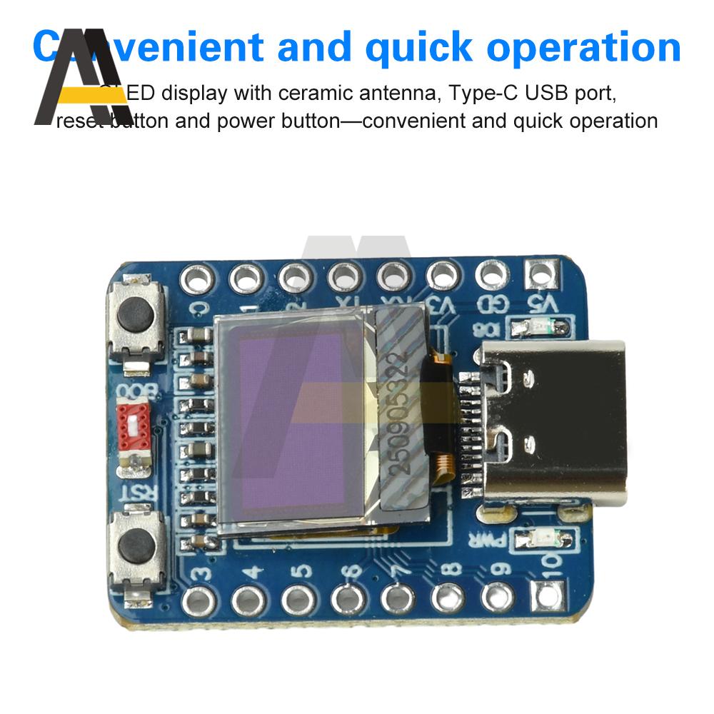 ESP32-C3 0.42-Inch OLED White Light Display Development Board WiFi Bluetooth-compatible Ceramic Antenna Type-C ESP32 For Arduino