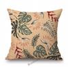 Morandi Color Jungle Flower Tropical Plant Leaf Garden Pattern Home Decorative Sofa Throw Pillow Case Cotton Linen Cushion Cover