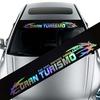 Letters Design Car Front Rear Windshield Colorful Reflective Sticker Decal Decor