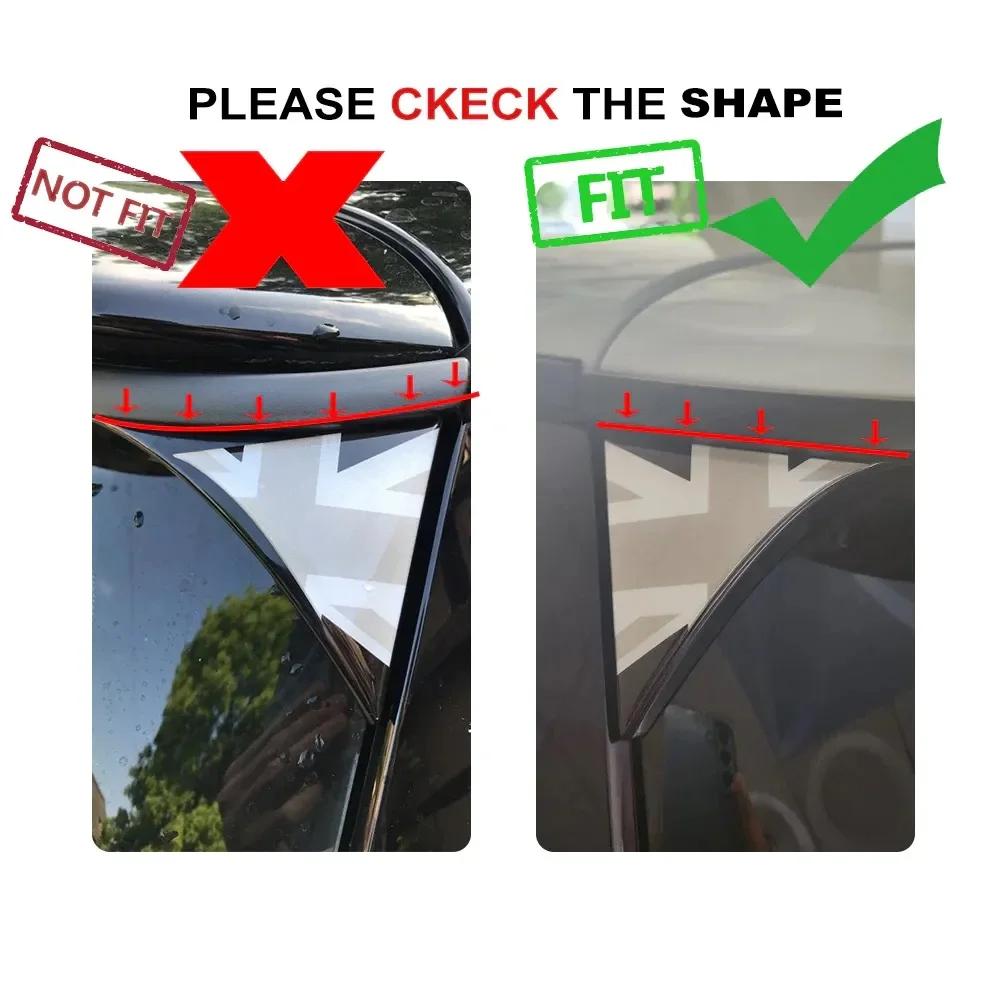 Car Styling Accessories For MINI Cooper F56 2Pcs Car Exterior Rear Back Trunk Tailfins Spoiler Wing 3D Sticker Decal Decoration