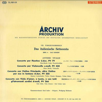 LP Record  - Vivaldi: Concerto for Piccolo Flute SLAM64 ARCHIV PRODUKTI Japan Classical Used