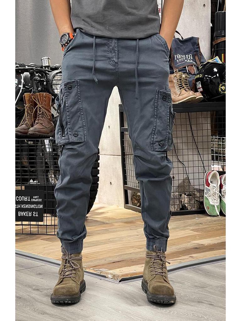 Men's Straight-Leg Outdoor Tactical Work Pants for Spring and Autumn