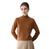 Women's 100% Cashmere Half-High Collar Sweater - Solid Color, Warm, Versatile Knit Top