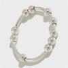Bead Ring Fidget Rings Simple Steel Jewelry Style Beads Stainless Rotation Gift Copper Anti-stress Free