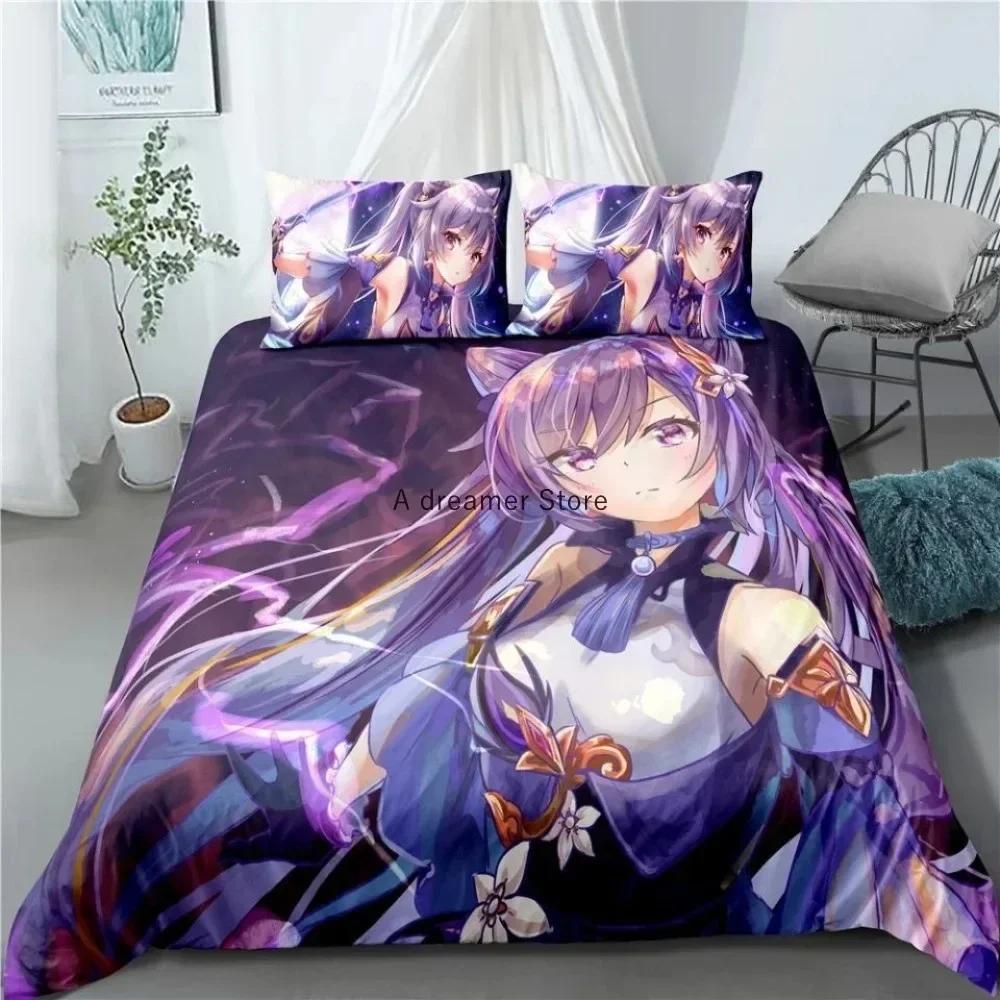 Touhou Project Remilia Scarlet Flplusre Beding Set 3D Printed Suitable for Bedrom Soft Duvet Cover Set With Pilowcases Home Textile