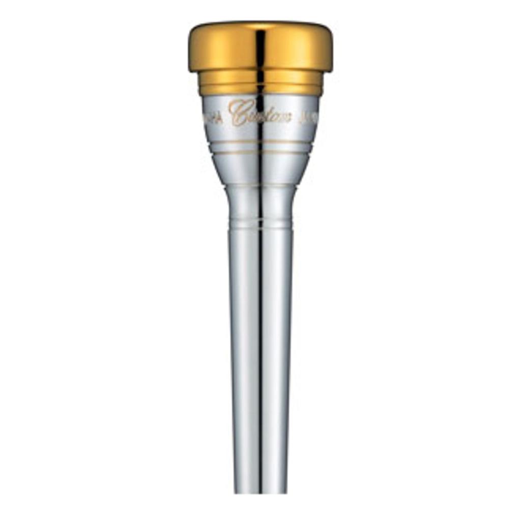YAMAHA TR-11B4-GP Custom Series Gold-Plated Mouthpiece for Trumpet, Shallow Cup, Medium Rim, Bright Tone, Ideal for D/Eb/Piccolo Trumpet & Band Use