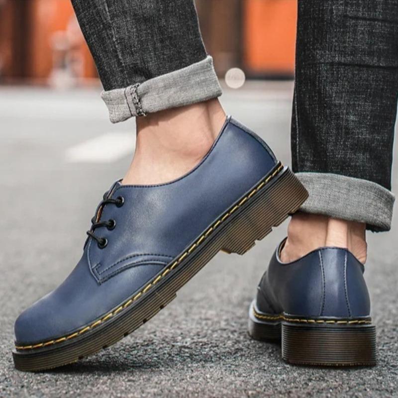 Mens Casual Shoes High Quality Cowhide Leather Shoes Classic Lace Up Oxfords Men Business Office Footwear Round Head Derby Shoes
