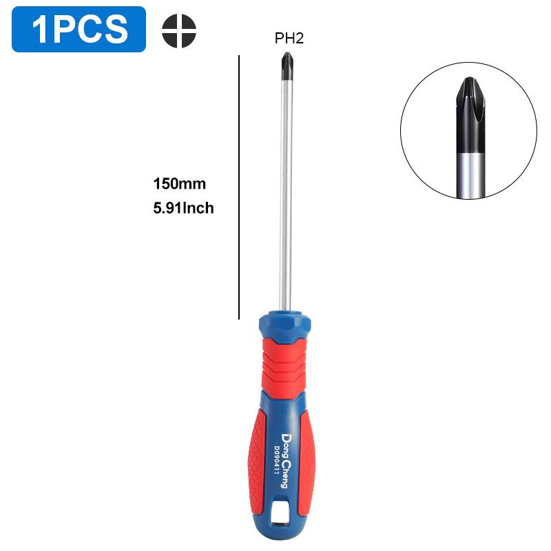 Screwdriver Set Phillips Slotted CRV Steel Magnetic Tip Heat Treated TPR Grip Handle 3 5 6 8mm PH0 PH1 PH2 PH3 Hand Tools 4
