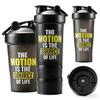Plastikowy kubek-shaker na białko sportowy 400 ml Szczelny Przenośny Design Wielofunkcyjny Pojemnik na napoje fitness Idealny do użytku na siłowni