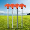 4/8Pcs Screw In Tent Stakes Camping Stakes Heavy Duty 20/25cm Metal Threaded Tent Spikes Glow In The Dark for Outdoor Lawn Patio