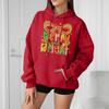 Women's Loose Comfortable Casual Fashion Character Printed Hooded Long Sleeve Sweatshirt