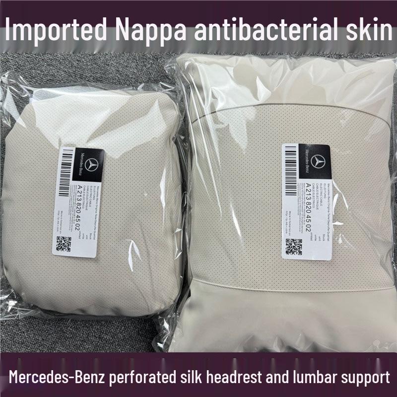 Mercedes Compatible Lumbar & Neck Support Car Headrest Pillow for E-Class, GLC, GLE, GLS