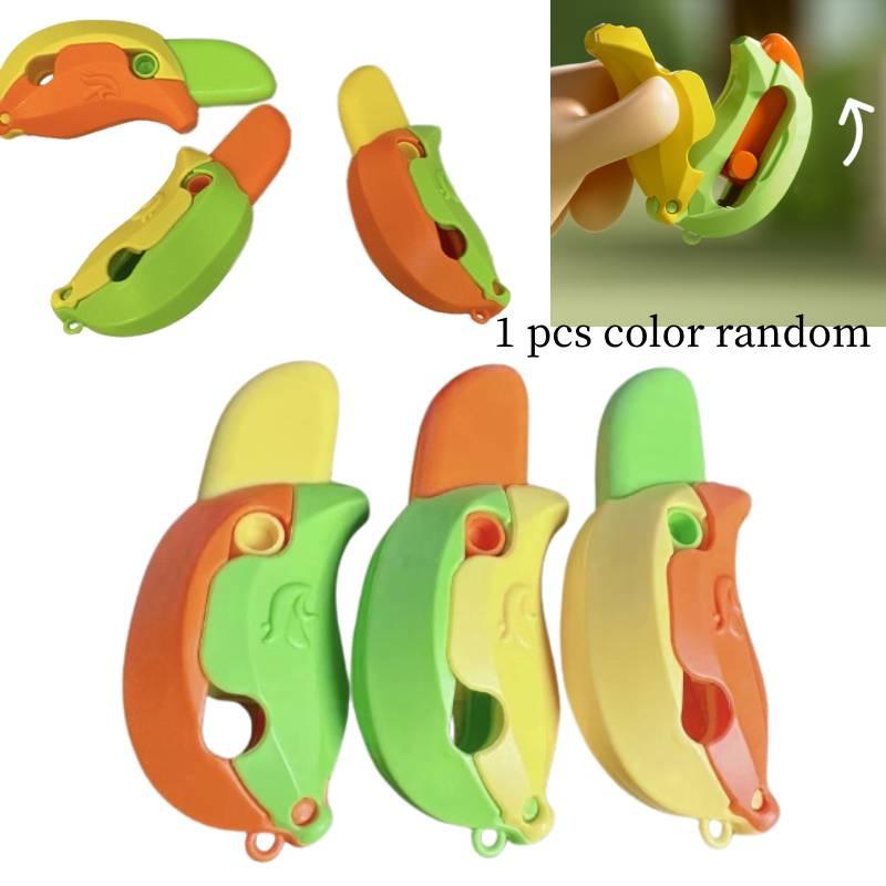 New Gravity 3d Banana Carrot Knife Round Blade Banana Radish Knife Decompression Toy