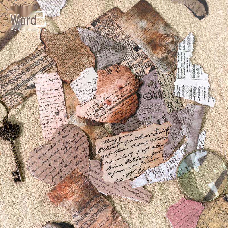 Yan Ji Retro Burned Fragments Journal Sticker Pack - 6 Varieties